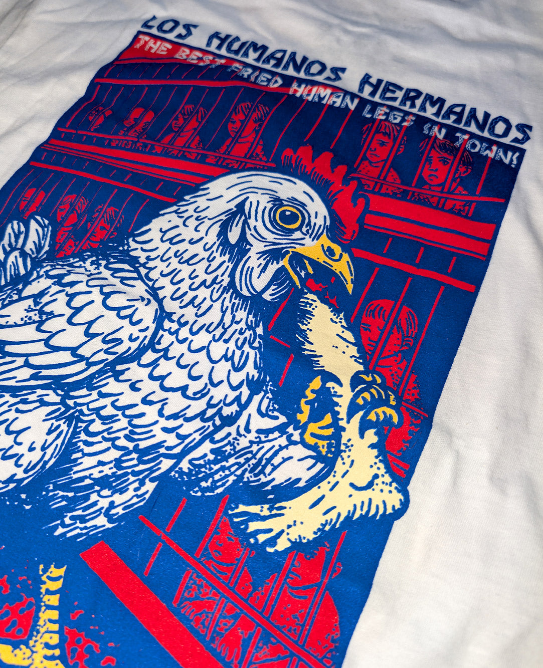 LOS HUMANOS HERMANOS (FOOD FOR PROFIT)T-shirt streetwear ironica in cotone” image 6