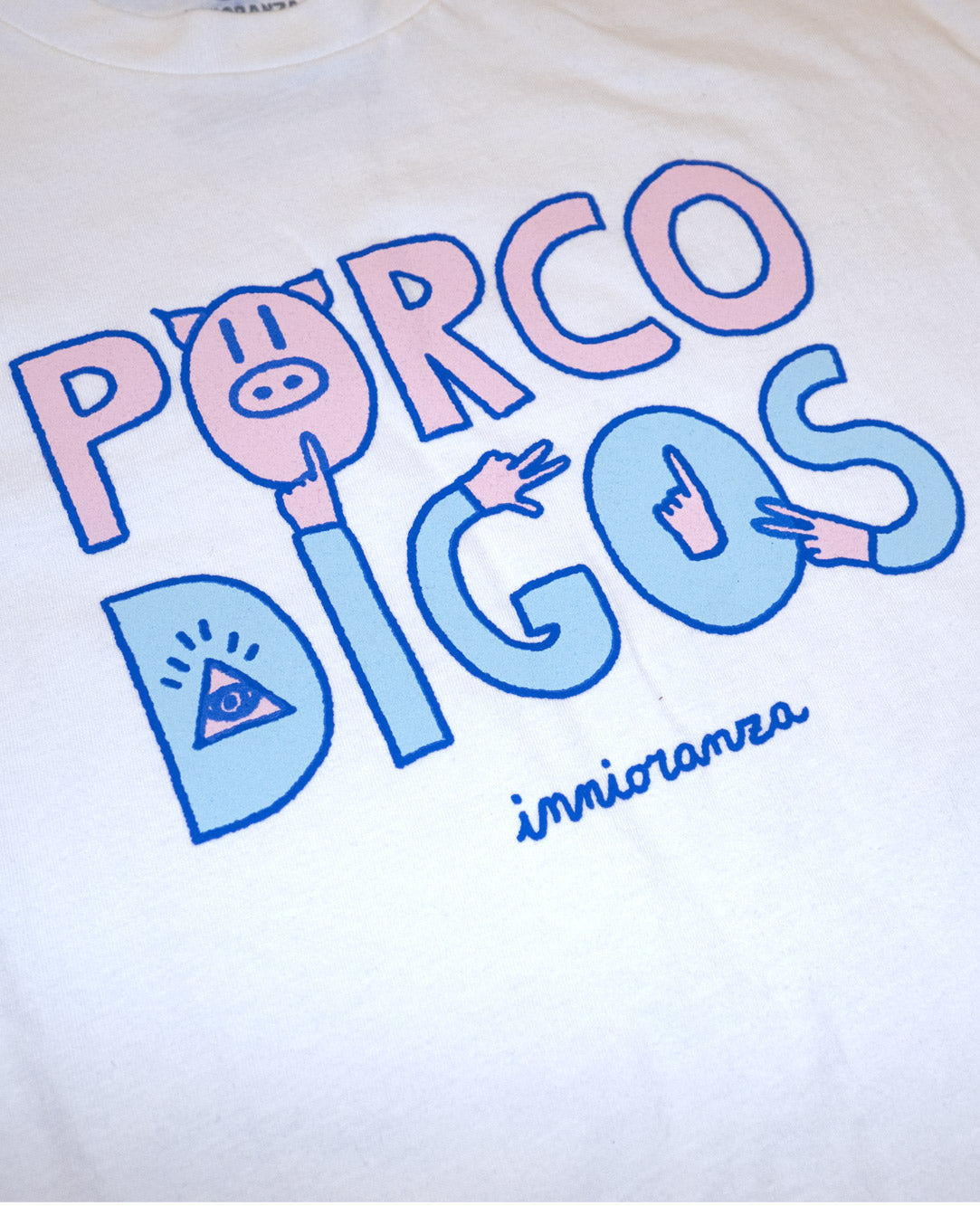 PORCO DIGOS T-shirt streetwear ironica in cotone” image 3