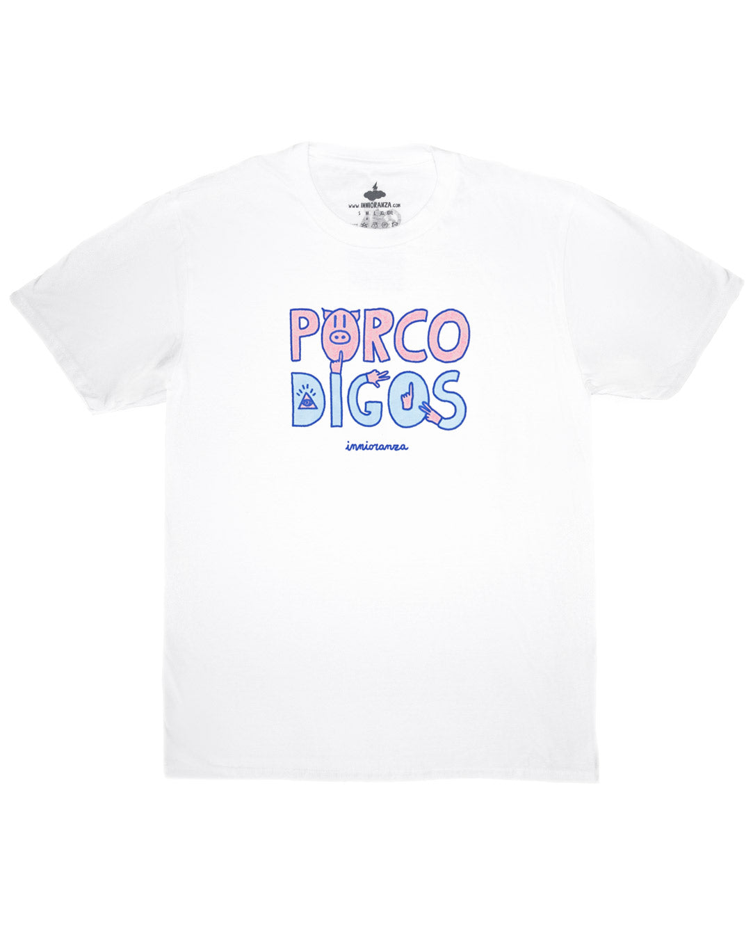 PORCO DIGOS T-shirt streetwear ironica in cotone” image 2