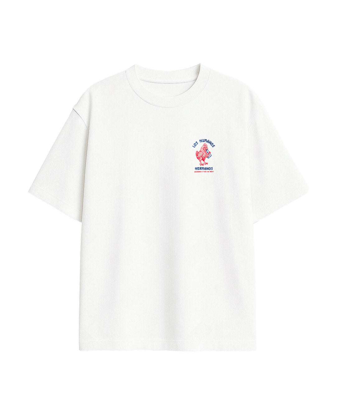 LOS HUMANOS HERMANOS (FOOD FOR PROFIT)T-shirt streetwear ironica in cotone” image 3